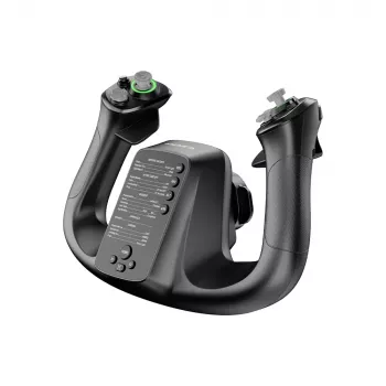 Skrydžio bazė MOZA MFY YOKE — juoda ABS ir legiruoto plieno skrydžio bazė, 142,5×202×313 mm
