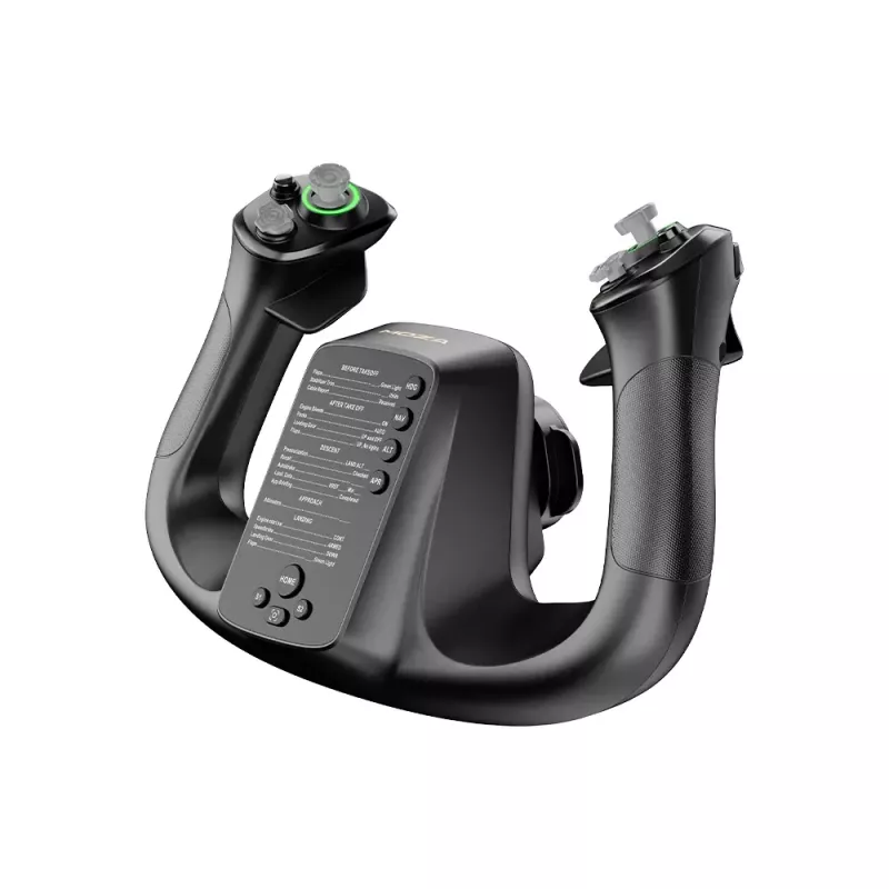 Skrydžio bazė MOZA MFY YOKE — juoda ABS ir legiruoto plieno skrydžio bazė, 142,5×202×313 mm