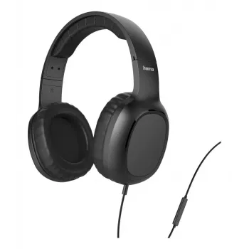 Hama 221784 OnEar Stereo KH Fun II ausinės su mikrofonu Laidinės Galvos juosta Skambučiai/Muzika Juoda