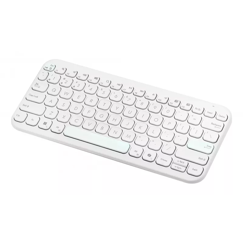 Belaidė “Bluetooth” klaviatūra ASUS KW100 Marshmallow — 75 % išdėstymas, QWERTZ, žirkliniai jungikliai, balta