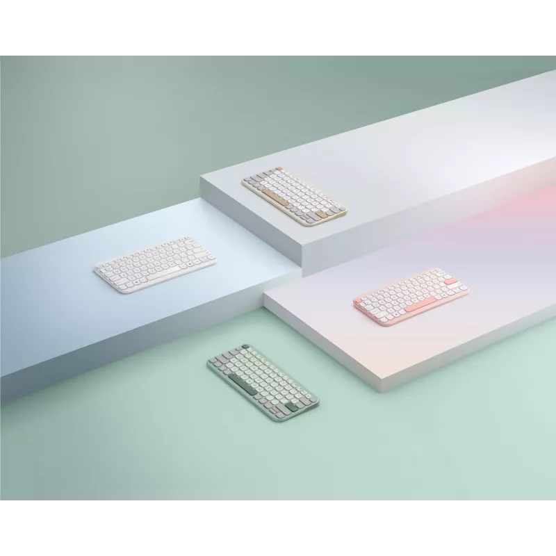 Belaidė “Bluetooth” klaviatūra ASUS KW100 Marshmallow — 75 % išdėstymas, QWERTZ, žirkliniai jungikliai, balta
