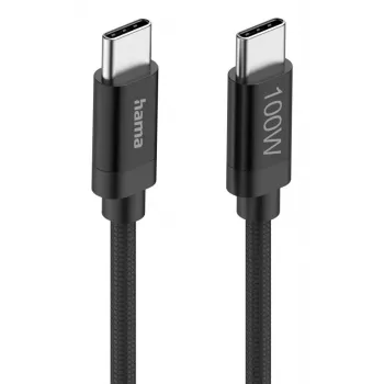 Hama Audinys USB laidas USB 2.0 1,5 m USB C Juoda