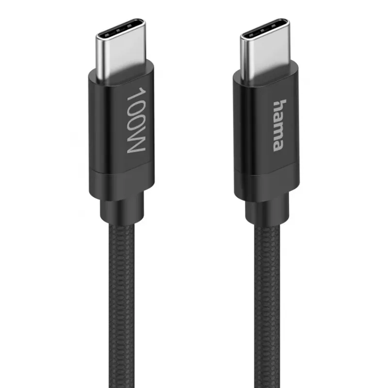 Hama Audinys USB laidas USB 2.0 1,5 m USB C Juoda