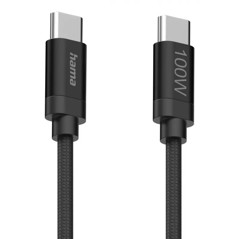 Hama Audinys USB laidas USB 2.0 1,5 m USB C Juoda