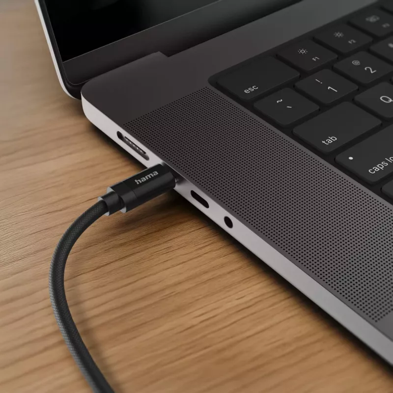 Hama Audinys USB laidas USB 2.0 1,5 m USB C Juoda