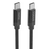Hama Fabric USB kabelis USB 2.0 3 m USB C juodas