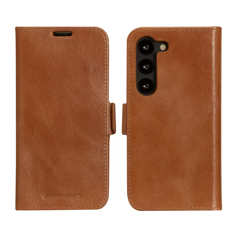 Folio tipo telefono dėklas dbramante1928 Lynge, skirtas Samsung Galaxy S23, odinis, rudas, 6,1 colio ekranas, 3 kortelių kišenės