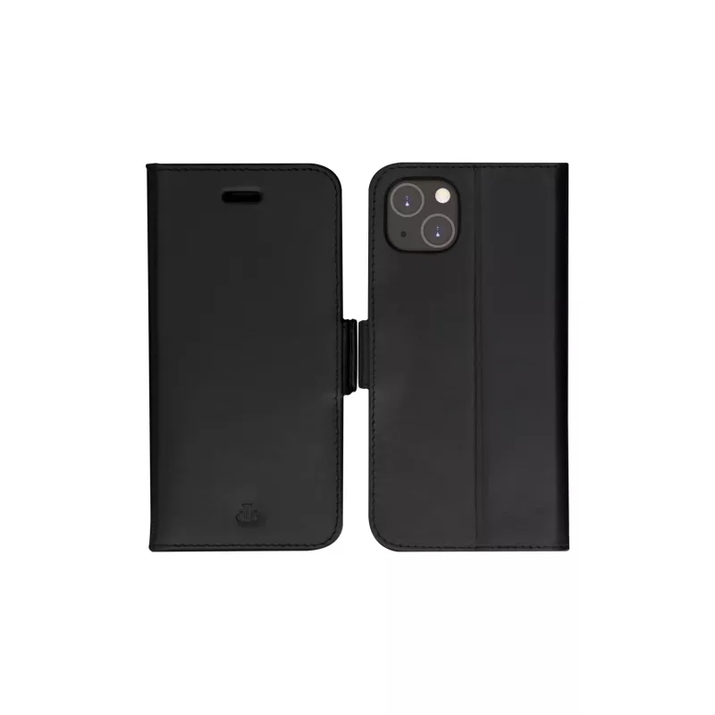 Piniginės tipo dėklas dbramante1928 Copenhagen, skirtas iPhone 14 Plus (6,7 colio) — juodas, 3 kortelių kišenės, stalinis stovas