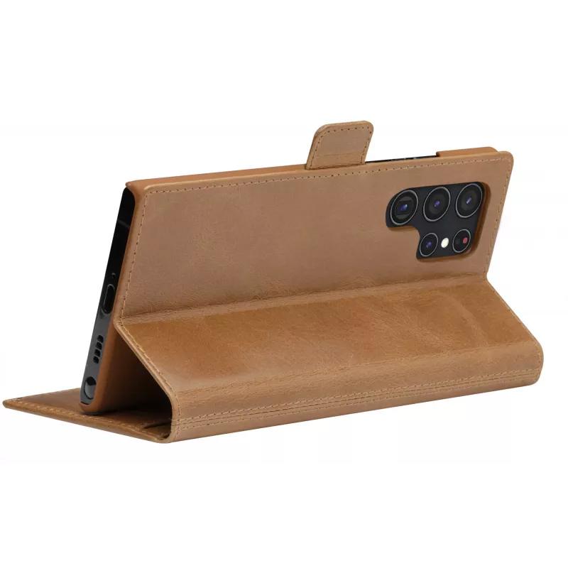 Folio case dbramante1928 Copenhagen plonas for Samsung Galaxy S22 Ultra, 6.8 inch screen, Tan
