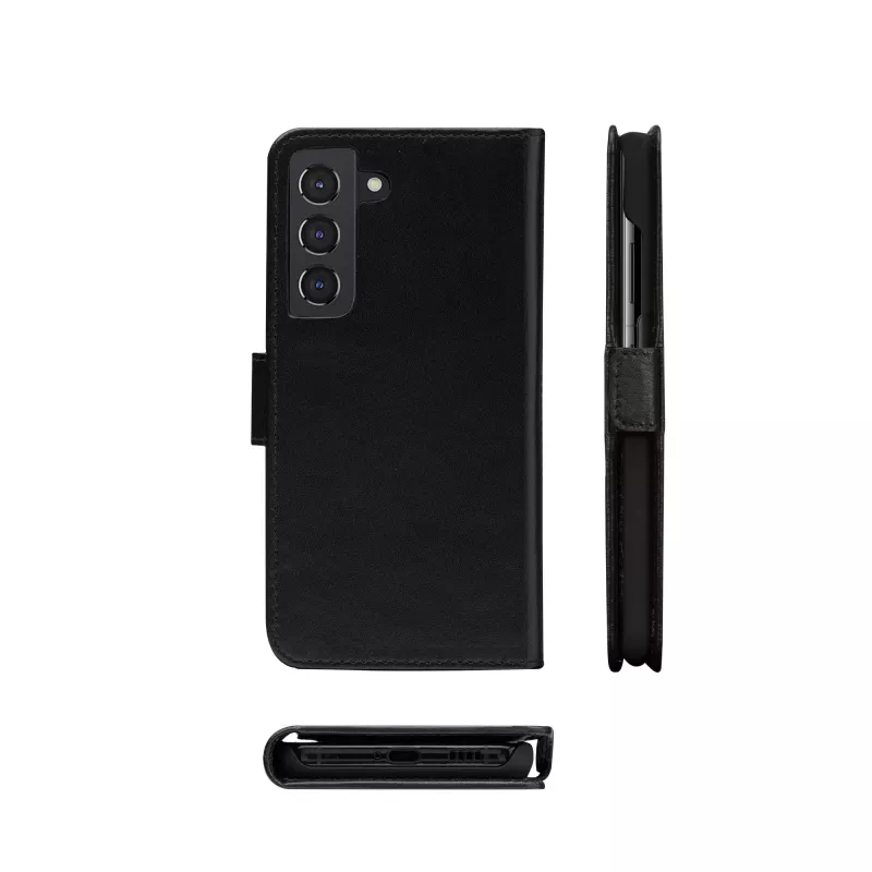 Dėklas-piniginė dbramante1928 Lynge, skirtas Samsung Galaxy S21+ (6,7 colio, juodas) su 3 kortelių kišenėlėmis