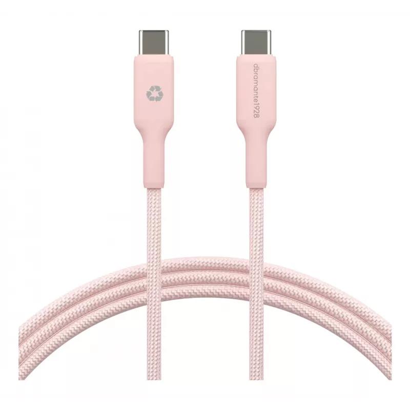 USB-C į USB-C kabelis d bramante CB20CCPI7206 — 1,5 m, rausvas