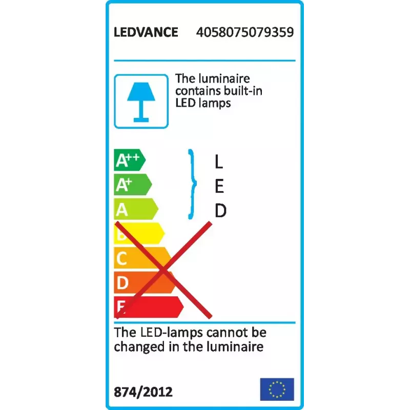 Lubinis šviestuvas LEDVANCE DL plonas SQ 210 18 W 4000 K WT — kvadratinis, 225×225×30 mm, šaltai baltas