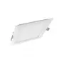 Lubinis šviestuvas LEDVANCE DL plonas SQ 210 18 W 4000 K WT — kvadratinis, 225×225×30 mm, šaltai baltas