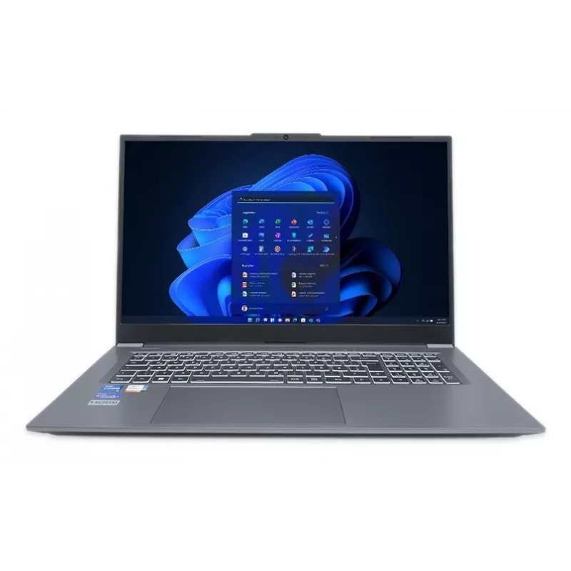 TERRA MOBILE 1717R Intel® Core™ i7 i7-1355U Nešiojamas kompiuteris 43,9 cm (17,3 col.) Full HD 16 GB DDR4-SDRAM 1 TB SSD Wi-Fi 6 (802.11ax) Windows 11 Pro Vokiška Pilka