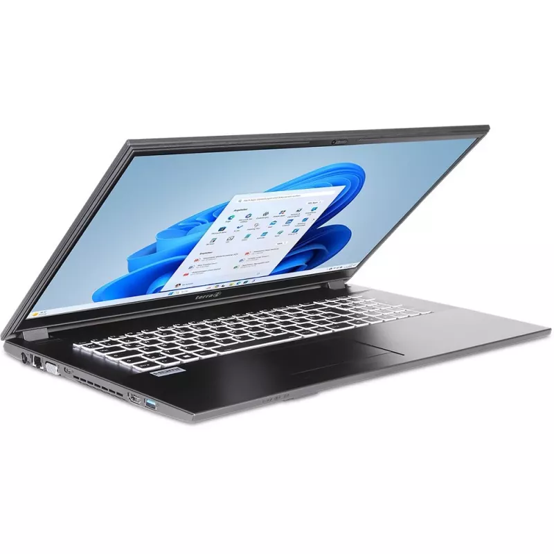 TERRA MOBILE 1716R Intel® Core™ i3 i3-1315U Nešiojamas kompiuteris 43,9 cm (17,3 col.) Full HD 8 GB DDR4-SDRAM 500 GB SSD Wi-Fi 6 (802.11ax) Windows 11 Home Vokiška Pilka