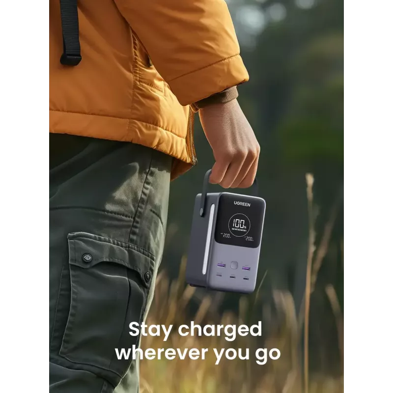 Ugreen Nexode išorinė baterija 48000 mAh ličio pilka