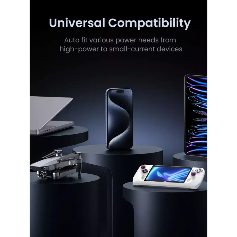 Ugreen Nexode išorinė baterija 48000 mAh ličio pilka