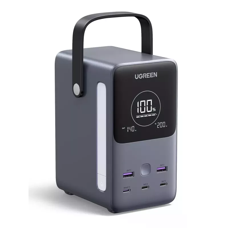 Ugreen Nexode išorinė baterija 48000 mAh ličio pilka