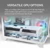 Mini bokšto PC korpusas Cougar FV150 ARGB baltas — Micro-ATX / Mini-ITX, šoninis langas, 2x120mm + 1x120mm ventiliatoriai, 2,5 colio ir 3,5 colio nišos