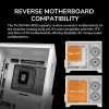 Mini bokšto PC korpusas Cougar FV150 ARGB baltas — Micro-ATX / Mini-ITX, šoninis langas, 2x120mm + 1x120mm ventiliatoriai, 2,5 colio ir 3,5 colio nišos