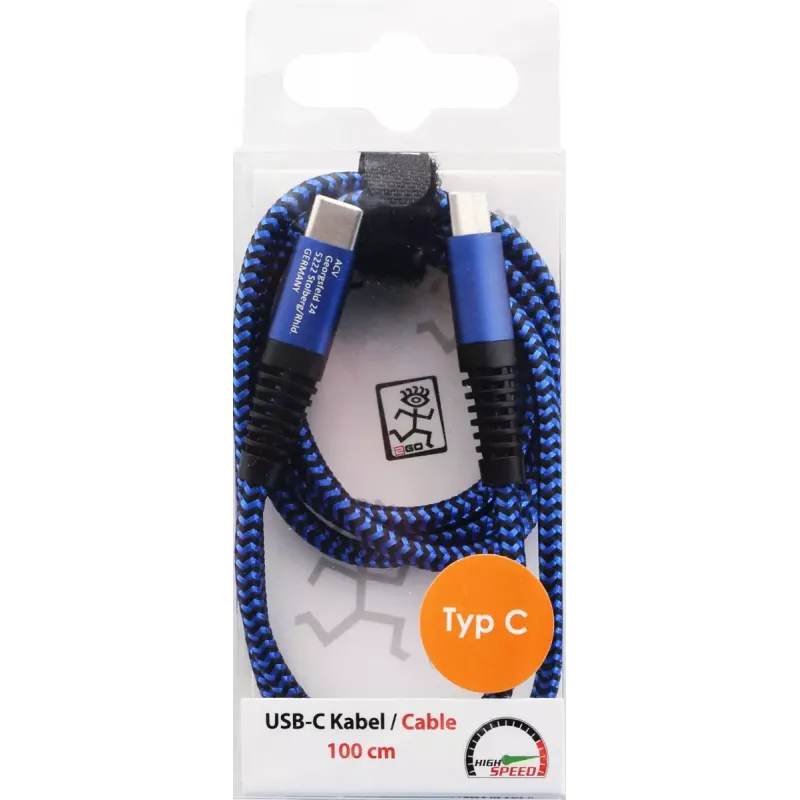 USB laidas 2GO 797194 USB 3.2 Gen 1 1 m USB C mėlynas