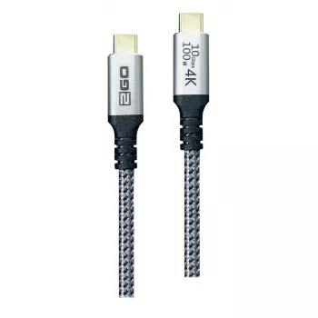 USB laidas 2GO 797512 USB 3.2 Gen 2 1,2 m USB C juoda, sidabrinė