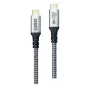 USB laidas 2GO 797512 USB 3.2 Gen 2 1,2 m USB C juoda, sidabrinė
