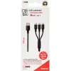 USB laidas 2GO 797154 3m USB B USB C/Micro-USB B/Lightning juoda