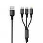 USB laidas 2GO 797154 3m USB B USB C/Micro-USB B/Lightning juoda
