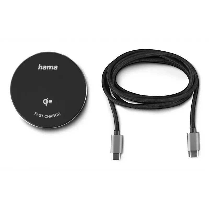 Hama 00201735 mobiliojo įrenginio įkroviklis Išmaniajam telefonui Juoda USB Belaidis įkrovimas Greitasis įkrovimas Vidaus