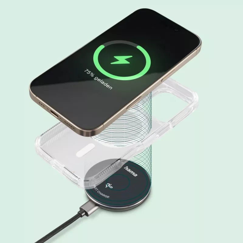 Hama 00201735 mobiliojo įrenginio įkroviklis Išmaniajam telefonui Juoda USB Belaidis įkrovimas Greitasis įkrovimas Vidaus