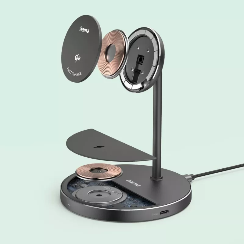 Hama 00201738 mobiliojo įrenginio kroviklis Ausinės, Išmanusis telefonas Juoda USB Belaidis įkrovimas Greitasis įkrovimas Vidaus