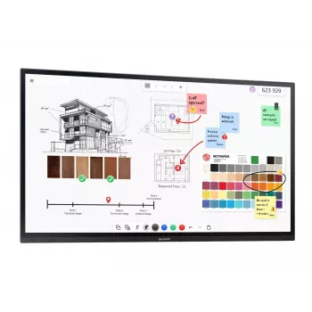 Sharp PN-LA752 skaitmeninės reklaminės iškabos plokščiaekranis 190,5 cm (75 colių) LCD 500 cd/m² 4K Ultra HD juodas jutiklinis 24/7