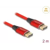 DeLOCK DisplayPort laidas 16K 60 Hz 2 m raudonas metalas
