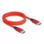 DeLOCK DisplayPort laidas 16K 60 Hz 2 m raudonas metalas