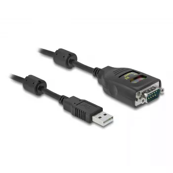 DeLOCK adapteris USB 2.0 Type-A į nuoseklųjį RS-232 D-Sub 9 kontaktų 2,5 kV galvaninė izoliacija 2 m