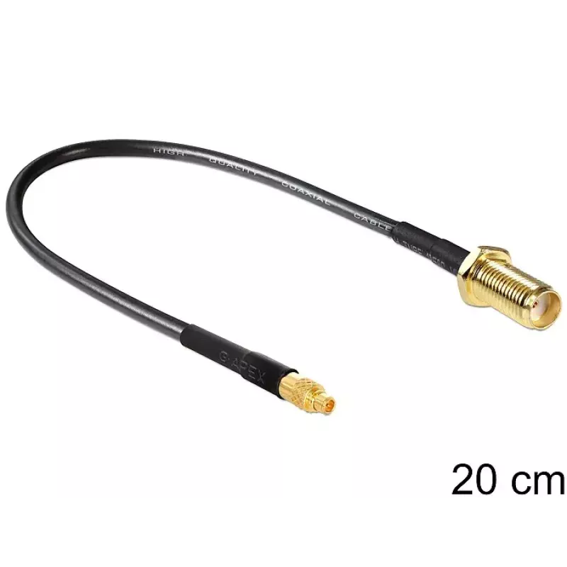 Bendraašis kabelis DeLOCK 88580 0,2 m SMA MMCX juodas