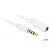 Garso laidas DeLOCK 3.5mm 5m baltas