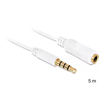 Garso laidas DeLOCK 3.5mm 5m baltas