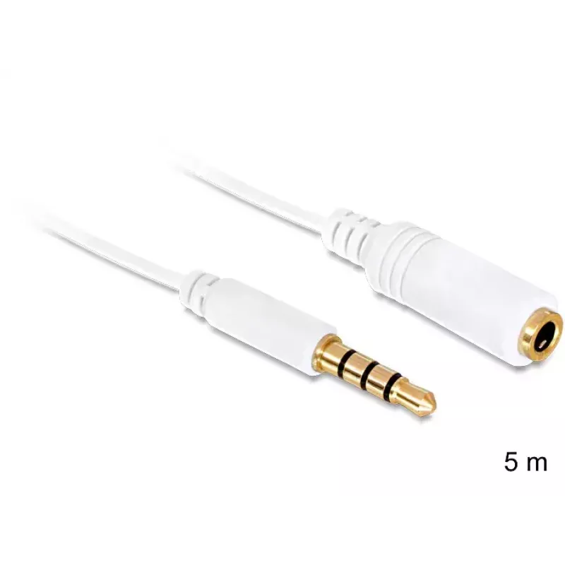 Garso laidas DeLOCK 3.5mm 5m baltas