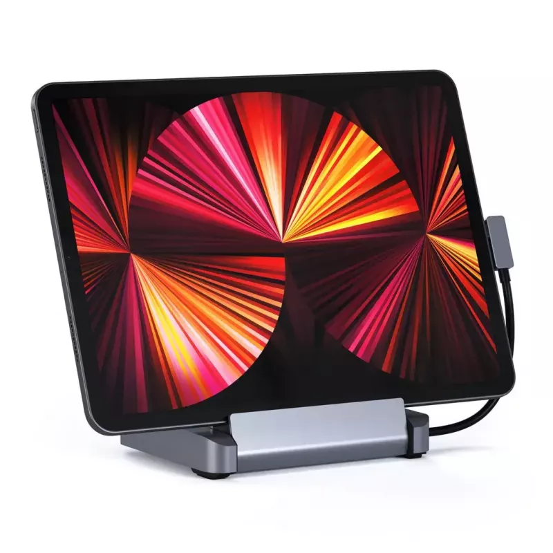Nešiojamojo kompiuterio dokas Satechi ST-TCSHIPM USB-C (USB 3.2 Gen 1) su HDMI, SD/MicroSD, 60W PD, pilkas