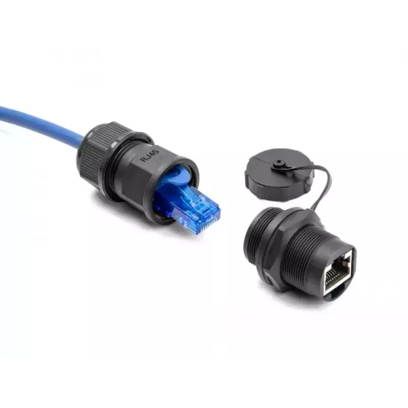 DeLOCK RJ45 Cat.6A mova su sandarinimo dangteliu IP67, apsaugančiu nuo dulkių ir vandens