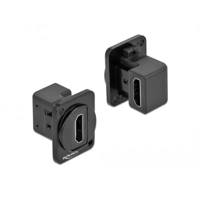 Kištukinis lizdas DELOCK 86786, skydinis lizdas, juodas, 25,4×29,6×31,4 mm