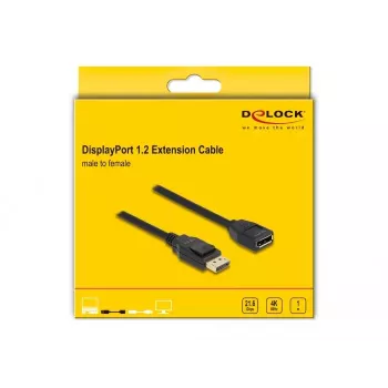 DeLOCK DisplayPort 1.2 ilginamasis laidas 4K 60 Hz 1 m