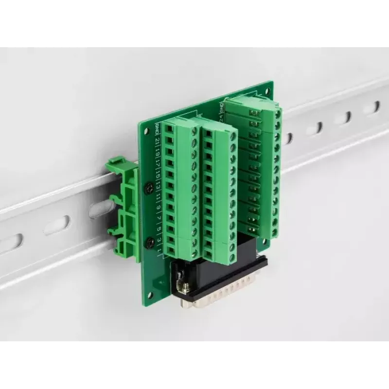 DeLOCK D-Sub HD 44 kontaktų kištukinis į gnybtų bloką, skirtą DIN bėgiui 84x86x30 mm