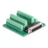 DeLOCK D-Sub HD 44 kontaktų kištukinis į gnybtų bloką, skirtą DIN bėgiui 84x86x30 mm