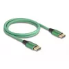 DeLOCK DisplayPort kabelis 16K 60 Hz 1 m žalias metalas