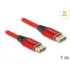 DeLOCK DisplayPort kabelis 16K 60 Hz 1 m raudonas metalinis