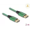 DeLOCK DisplayPort kabelis 16K 60 Hz 2 m žalias metalas