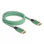 DeLOCK DisplayPort kabelis 16K 60 Hz 2 m žalias metalas
